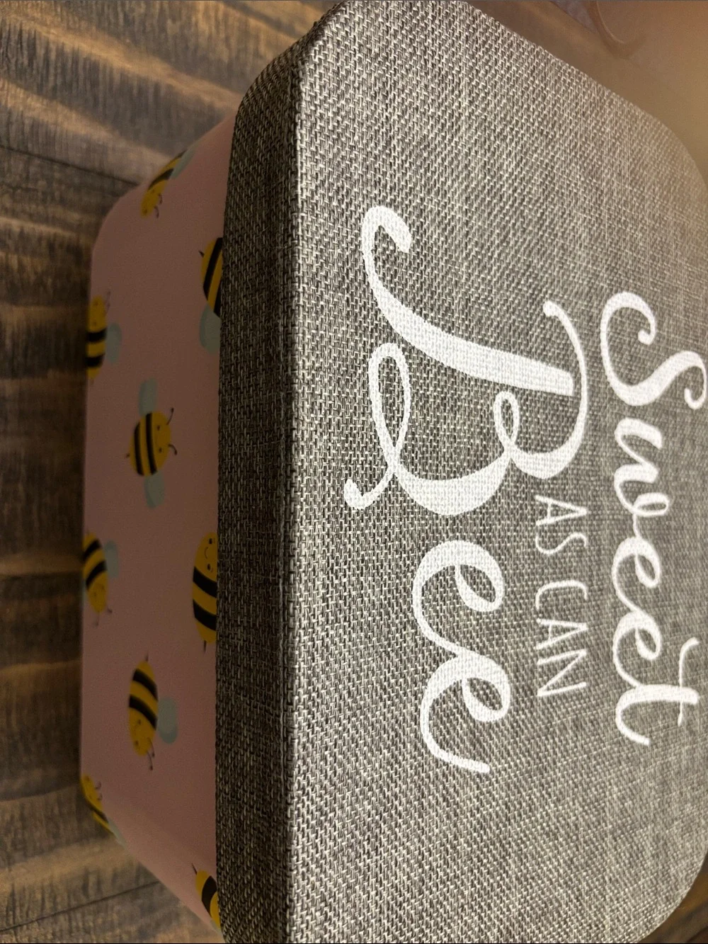 Decorative Storage Bin- Bee Print